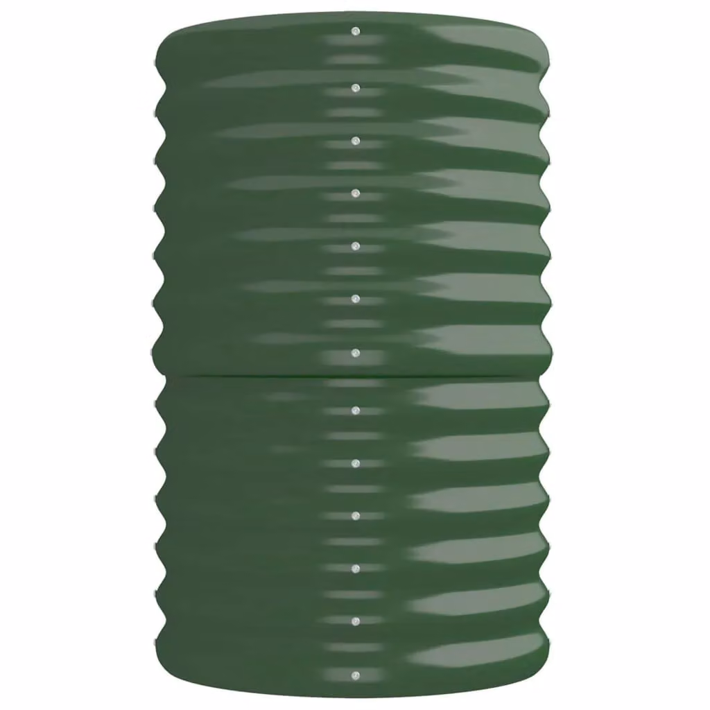 Berkfield Home Garden Powder-coated Steel Raised Bed, Green, W/D/H: 224 x 40 x 68 cm – 3