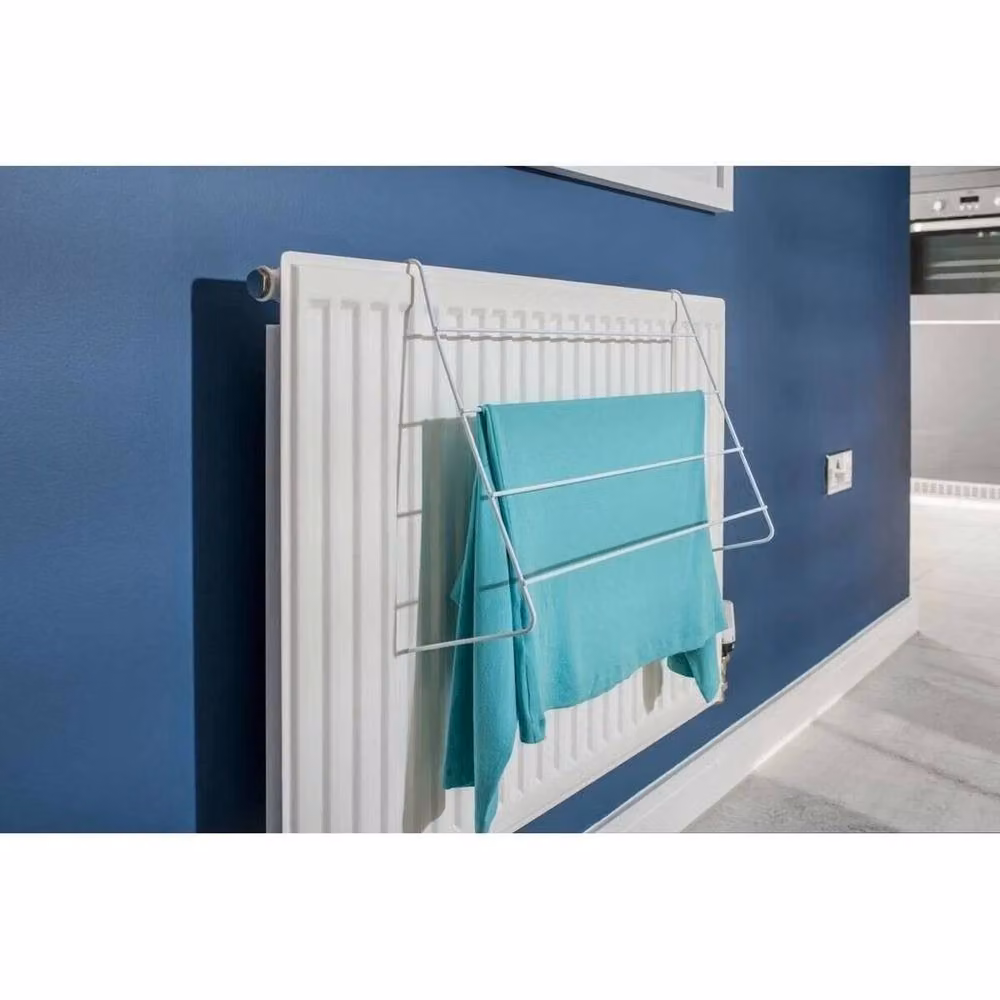 VOGREX 3-Piece Metal 4-Bar Radiator Clothes and Towel Drying Rail in White – 4