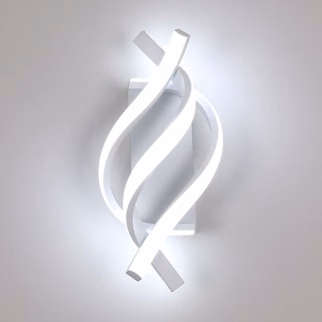 COMELY Modern 22W LED Wall Lamp in White with 6500K Cool White Light
