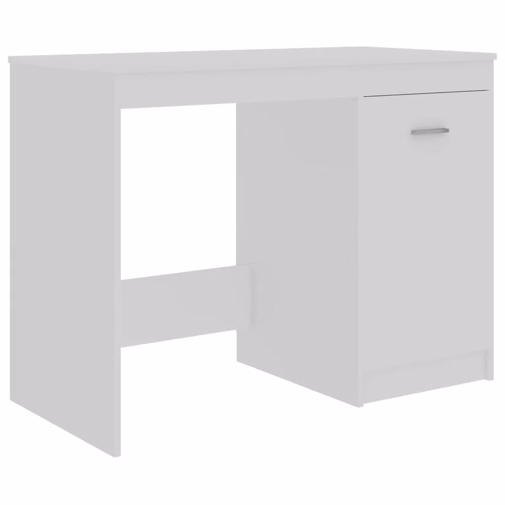 Berkfield Home Modern White Writing Desk in MDF, W/D/H: 100 x 50 x 76 cm – 2