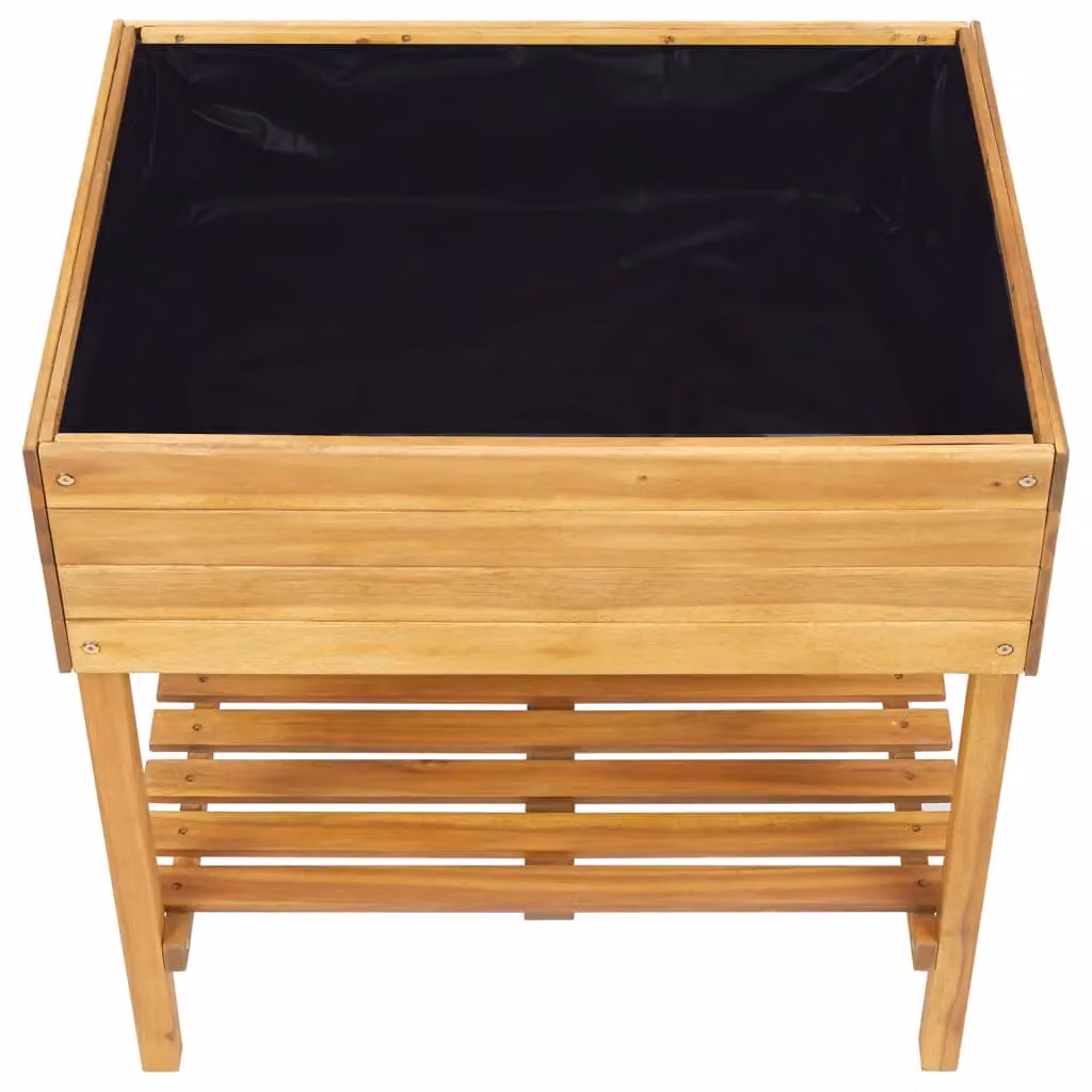 Berkfield Home Raised Garden Planter in Brown Solid Acacia Wood, W/D/H: 58.5 x 78.5 x 78.5 cm – 3