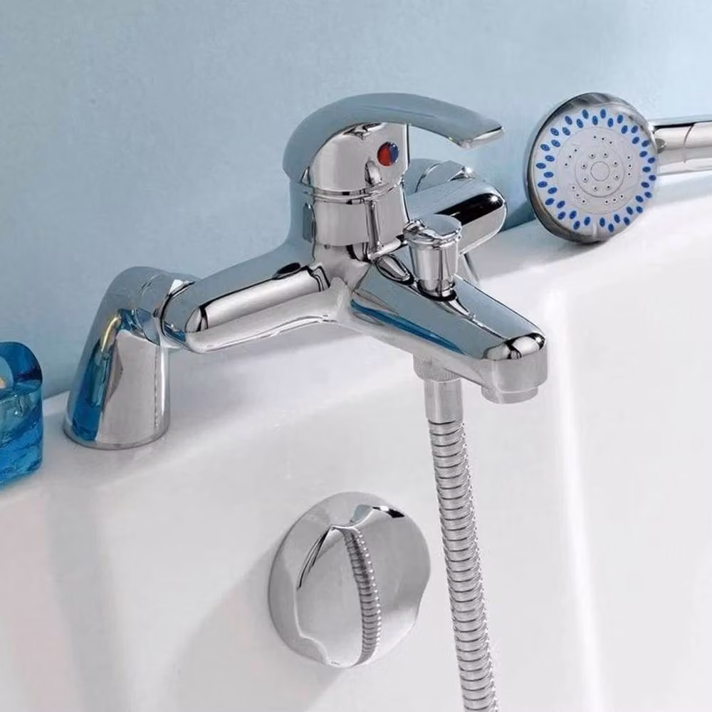 Ventryn Luxury Chrome Single Lever Bath Filler Tap and Shower Mixer Set in Silver – 2
