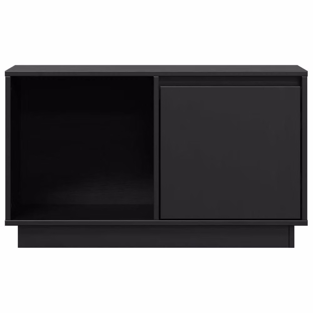 Berkfield Home Rustic Black Solid Wood Pine TV Cabinet W/D/H: 74 x 35 x 44 cm – 4