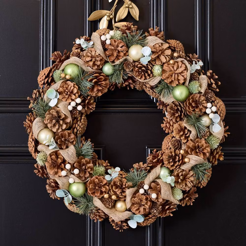 Dibor Multicolour Giant Foliage Christmas Wreath, Diameter: 50 cm – 2