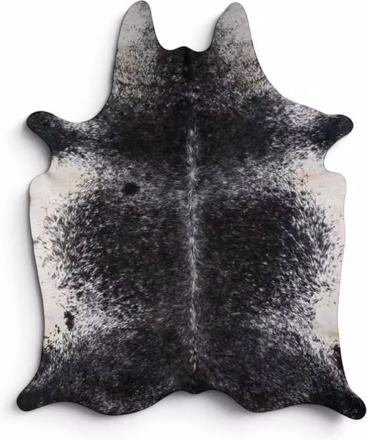 Infinity Leather Natural Cowhide Hairon Rug in Black and White, W 180 cm x D 220 cm – 1