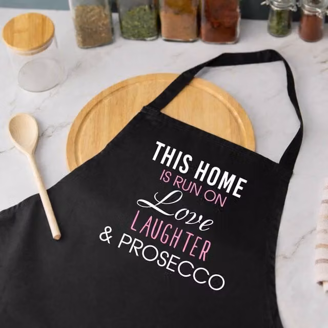 60 Second Makeover This Home Is Run On Love Laughter and Prosecco Apron in Black