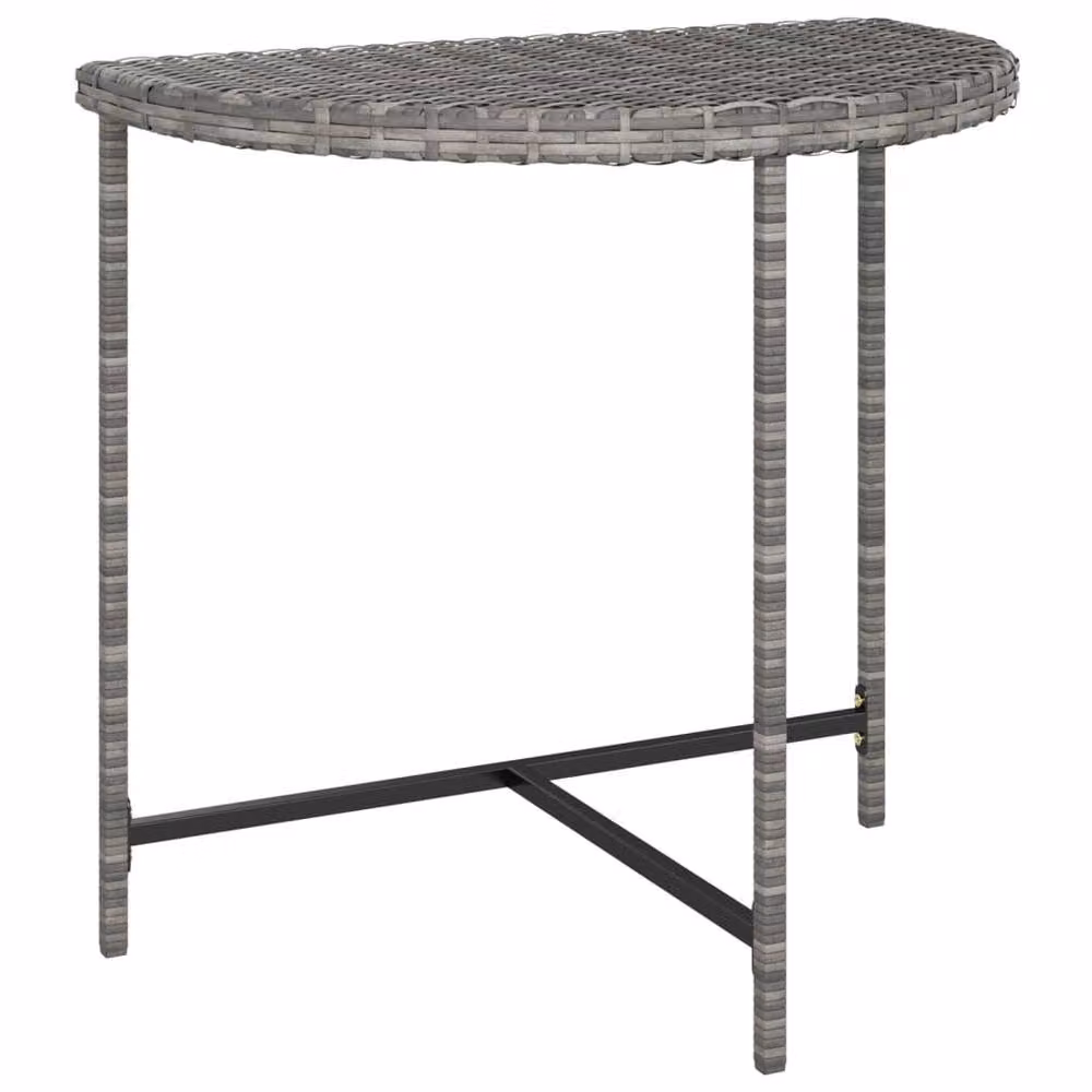 Berkfield Home Grey Poly Rattan Garden Table W/D/H: 80 x 50 x 75 cm – 2