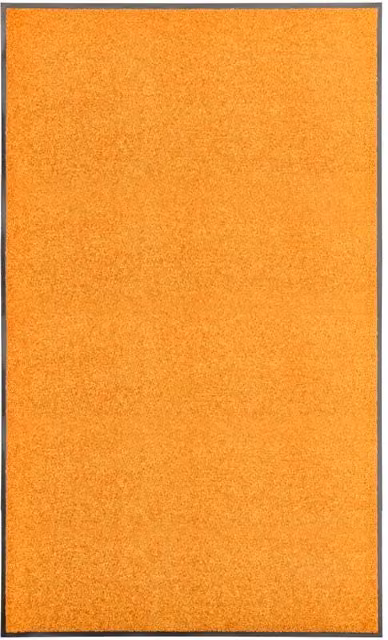 Berkfield Home Washable Non-Slip Orange Doormat W: 90 cm, L: 150 cm