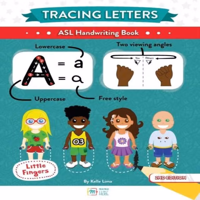Kelle Lima Tracing Letters: ASL Handwriting Penmanship Book, Multicolour Paperback
