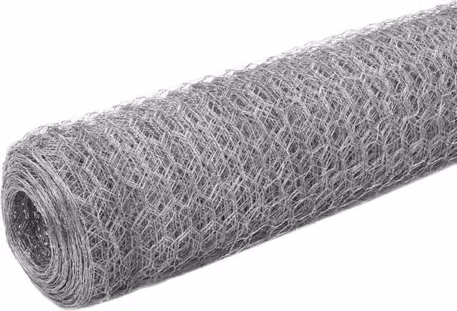 Berkfield Home Galvanised Steel Chicken Wire Fence, Silver, 25 x 1.2 m – 1