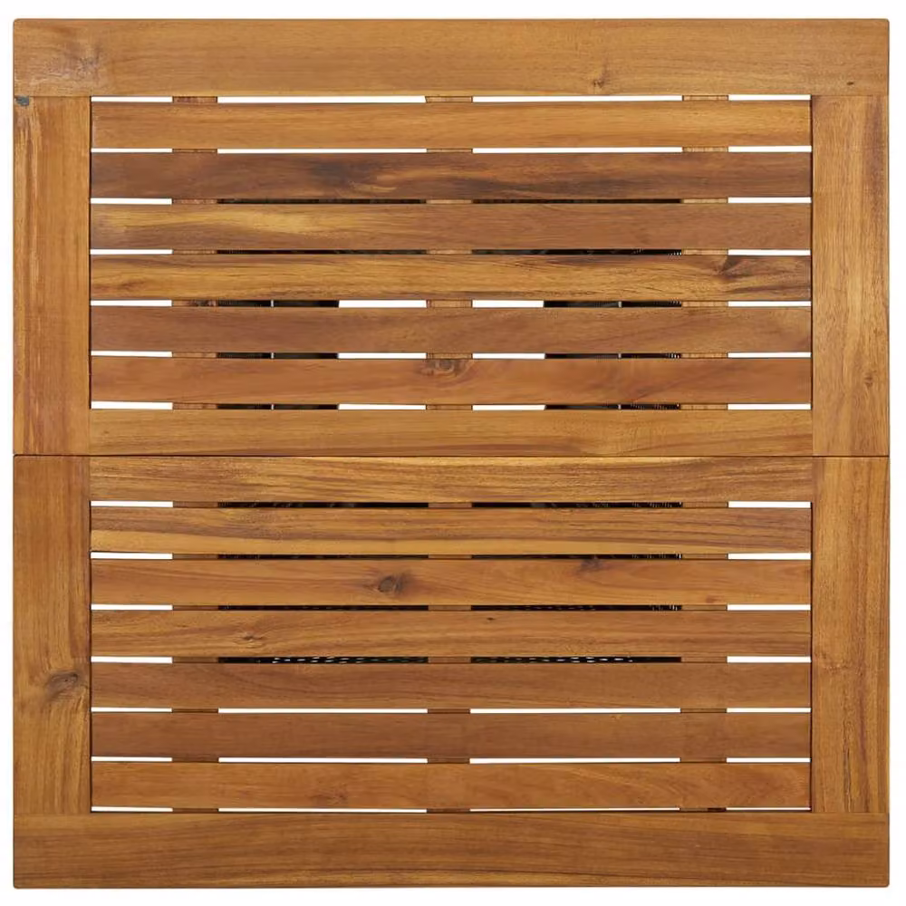 Berkfield Grey Poly Rattan and Solid Acacia Wood Home Bar Table, W/D/H: 80 x 80 x 110 cm – 2