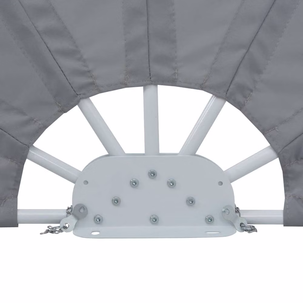 Berkfield Home Collapsible Terrace Side Awning in Grey with Steel and Polyester Construction, 160 cm – 4