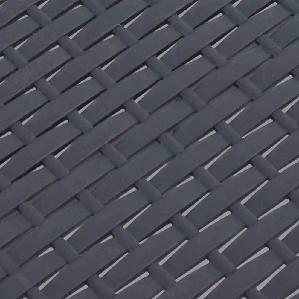 Berkfield Home Square Garden Table in Anthracite Grey Rattan, W/D/H: 58 x 58 x 41 cm – 3