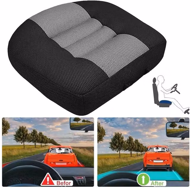 NESTLUNE Adult Car Booster Seat Portable Breathable Cushion in Black, W/D/H: 100 x 190 x 10 cm – 1