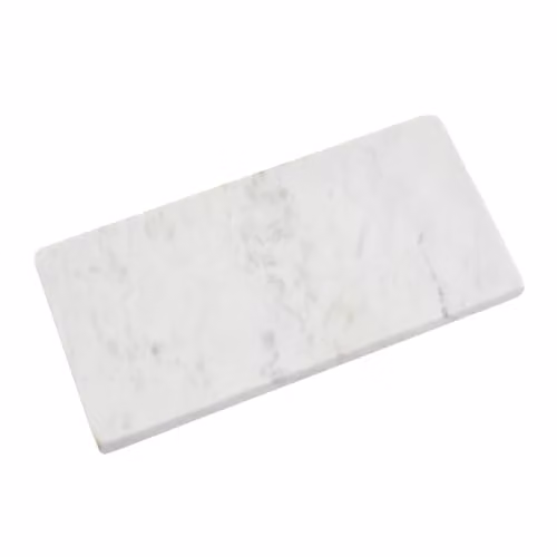 Orsina White Marble Rectangular Chopping and Serving Board, W: 30 cm, D: 15 cm, H: 1 cm