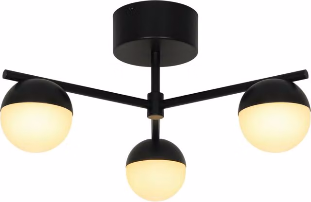 Nordlux Contina Black Metal Ceiling Light with G9 Bulb for Hallways and Bedrooms