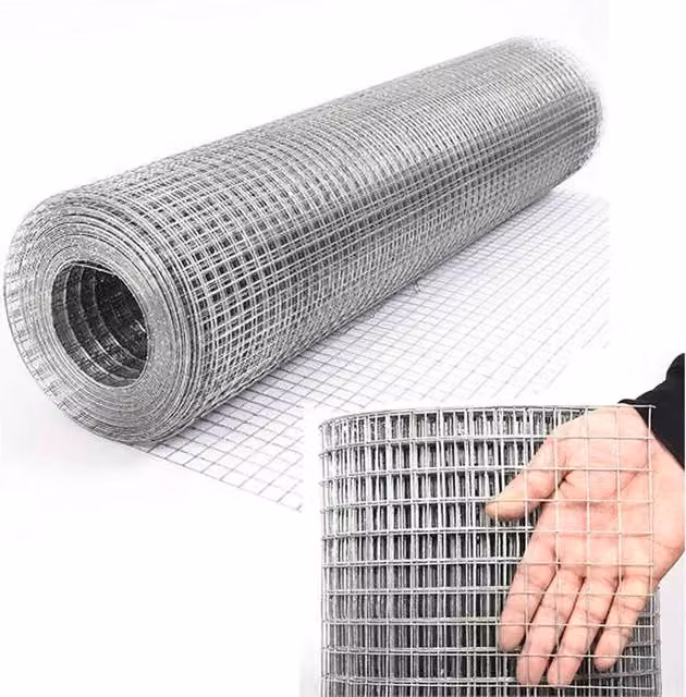 SPETLEK Galvanised Welded Wire Mesh Fence in Silver, W/H: 100 x 60 cm – 1