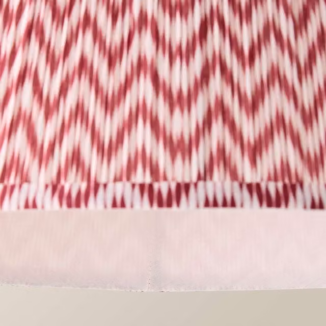 ValueLights Saffira Large Pleated Chevron Taper Easy Fit Pendant Lamp Shade in Bright Pink – 1
