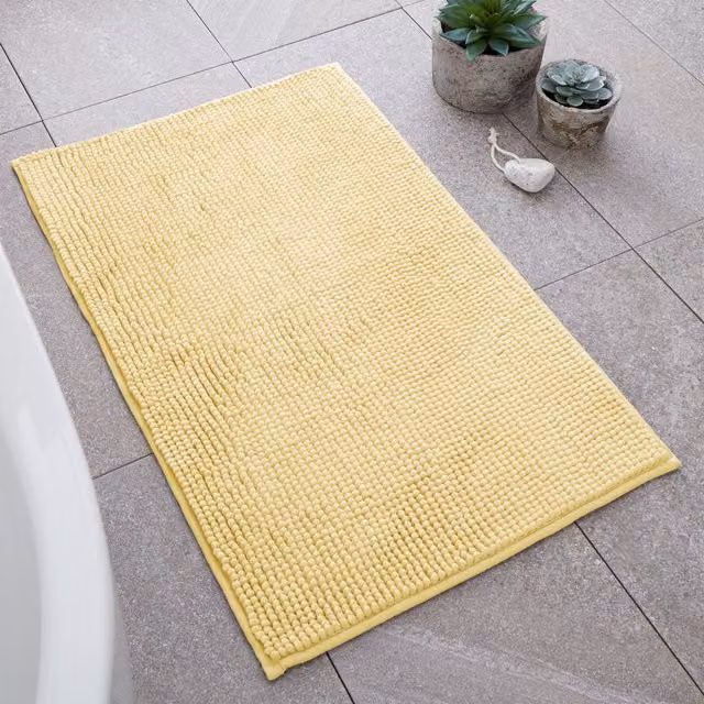 Catherine Lansfield Bobble Bath Mat Yellow W: 50 cm, D: 80 cm