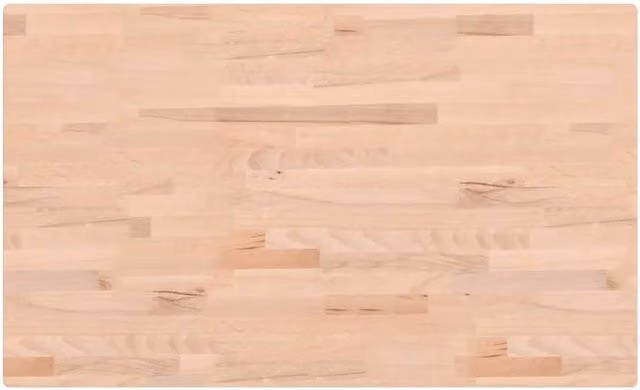Berkfield Home Rectangular Solid Beech Wood Table Top in Light Oak, W: 100 cm, D: 60 cm, H: 2.5 cm