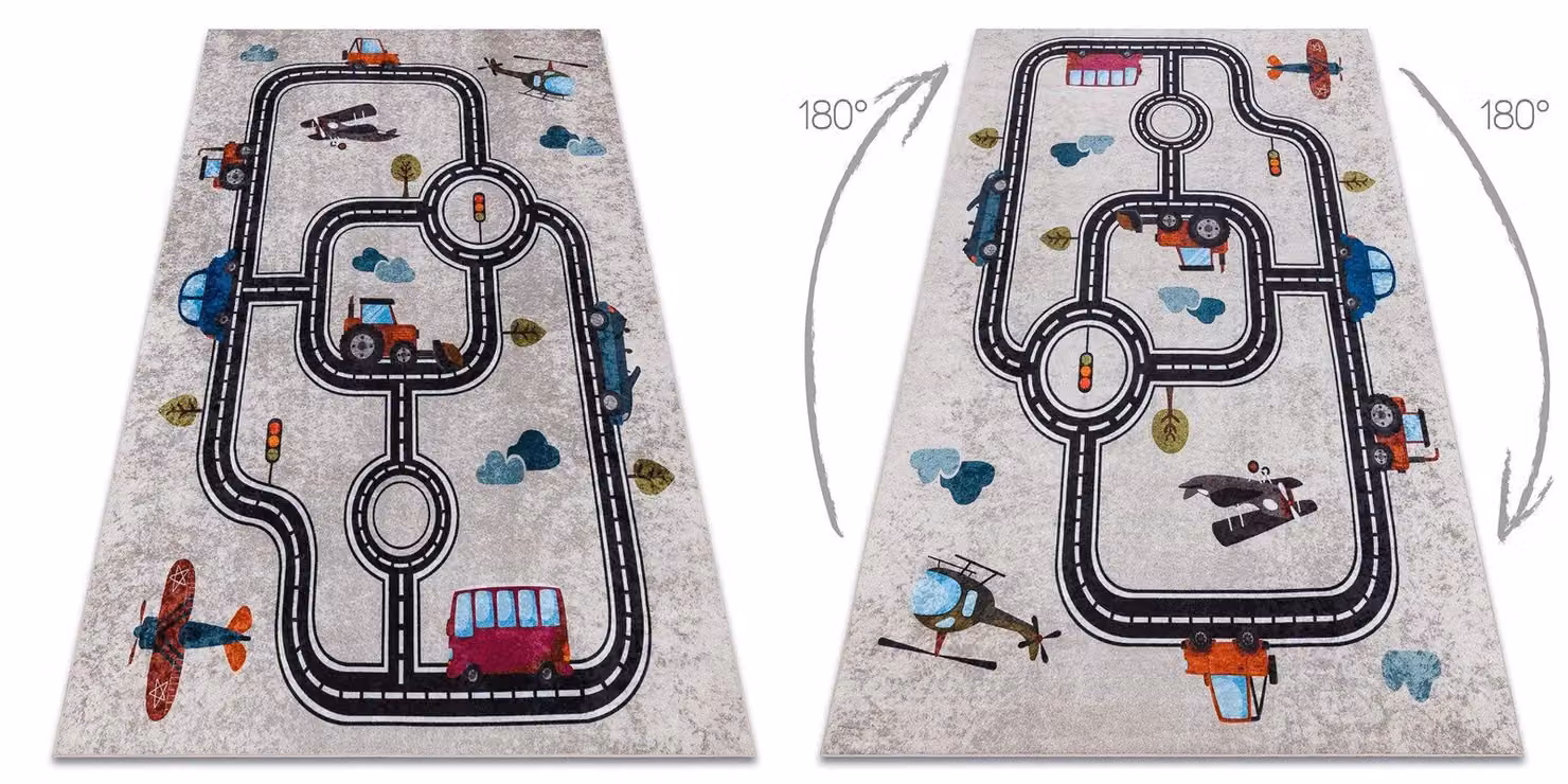 RugsX Junior Kids Motif Rug in Beige, W: 200 cm, L: 290 cm – 2