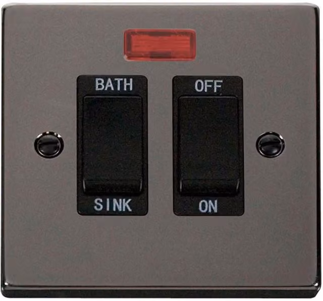 SE Home Black Nickel 20A DP Flush Sink and Bath Switch