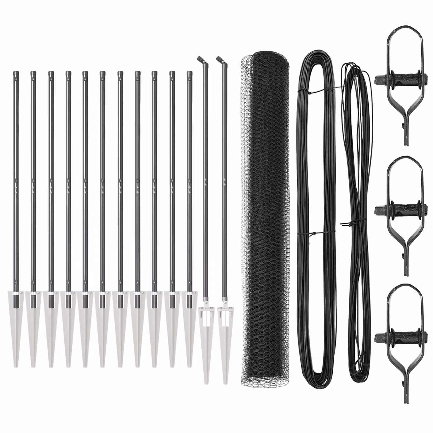 Berkfield Home Grey Metal and Plastic Fencing Set of 2, Length: 25 m – 2
