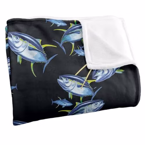 JQ Licensing Sushi Pattern Super Soft Silky Touch Fleece Throw Blanket in White, W/D/H: 152 x 127 cm – 2