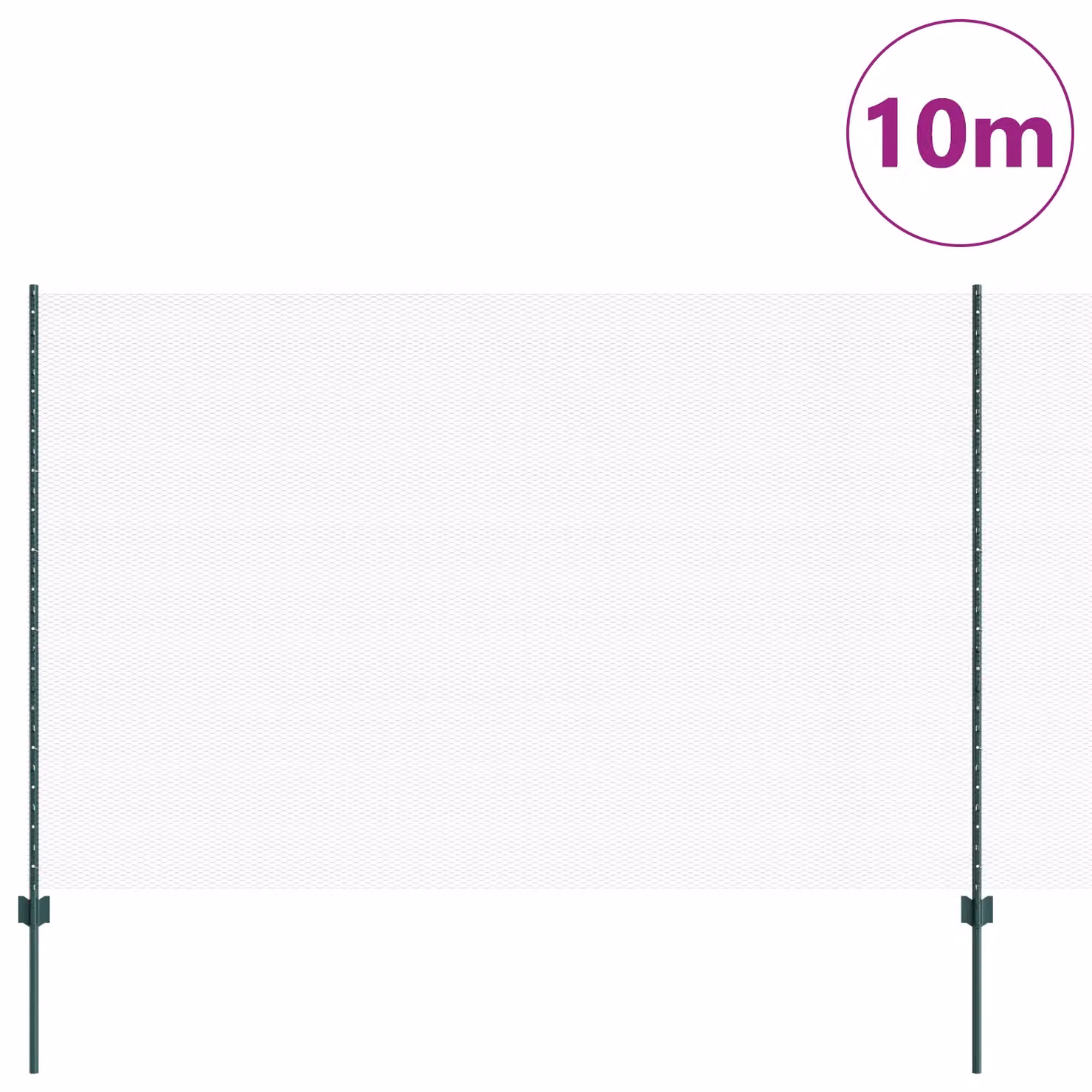 Berkfield Home Green Steel U-Channel Fence Posts, 5 Pack, Height: 160 cm – 2