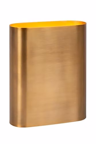 Lucide Ovalis Dimmable Modern Oval Wall Lamp in Gold/Brass with 2 x E14 Sockets