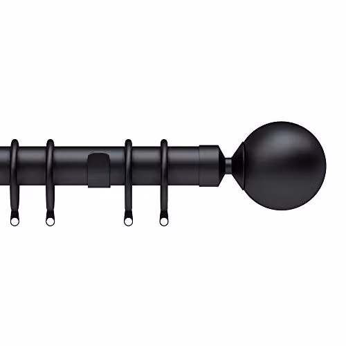 SPEEDY Nikola Fixed Straight Pole Set in Black, Height: 125 cm, Diameter: 28 mm