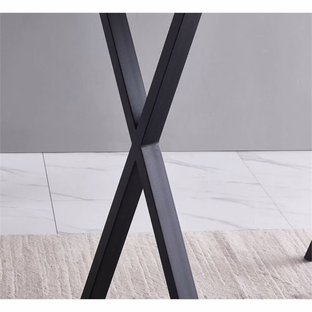 Nordara Grey X-Leg Bar Table and Kitchen Island Breakfast Counter – 3