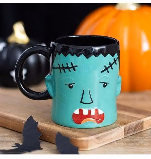 KDMD Frank Monster Head Ceramic Mug in Petrol – 1