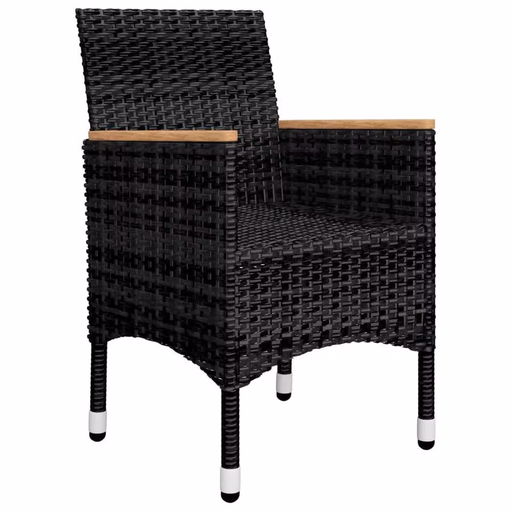 Berkfield Home Beautiful 5 Piece Garden Dining Set with Cushions in Black – 5