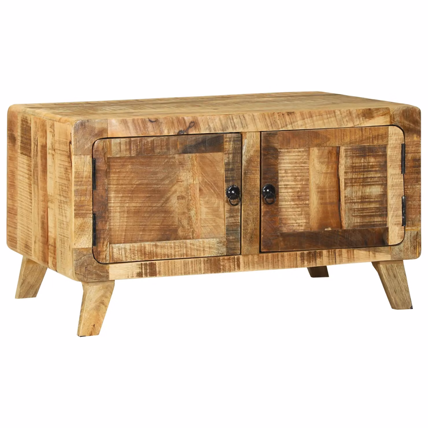 Berkfield Home Rectangular Coffee Table in Brown Solid Rough Mango Wood, W: 80 cm, D: 54 cm, H: 45 cm – 2