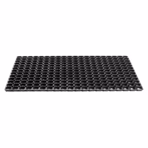 Sentry Bishop Rubber Hollow Mat in Black and White, W: 80 cm, D: 50 cm