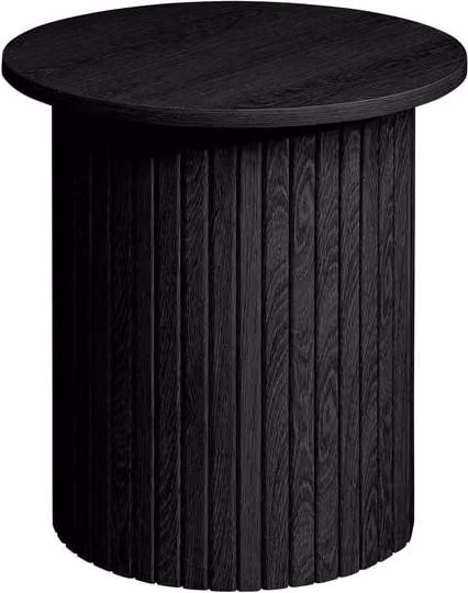 Birlea Axel Black Fluted Round Side Table
