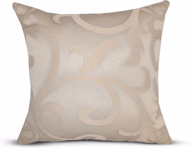Sweet Dreams Glamour Jacquard Bolster Cushion in Beige and Orange