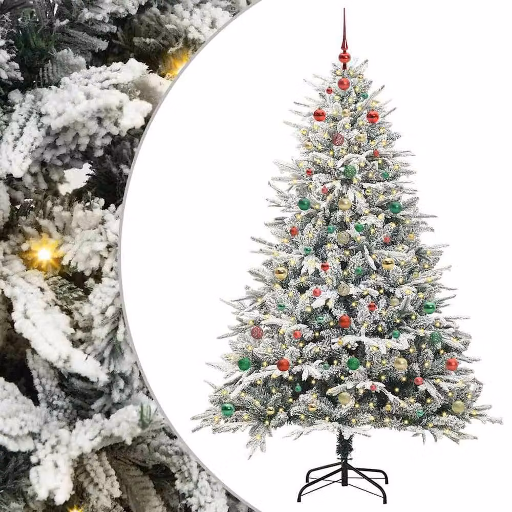 Berkfield Home Pre-lit Artificial Christmas Tree with Ball Set, Green, Height: 240 cm – 2