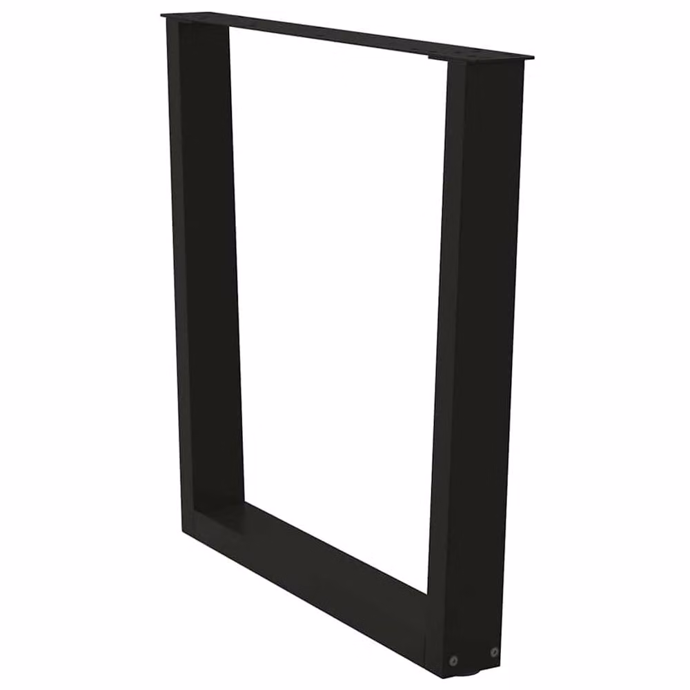 Berkfield Home Modern V-Shape Dining Table Legs, 2 Pieces, Black Steel, H: 72-73.3 cm x W: 90 cm – 3