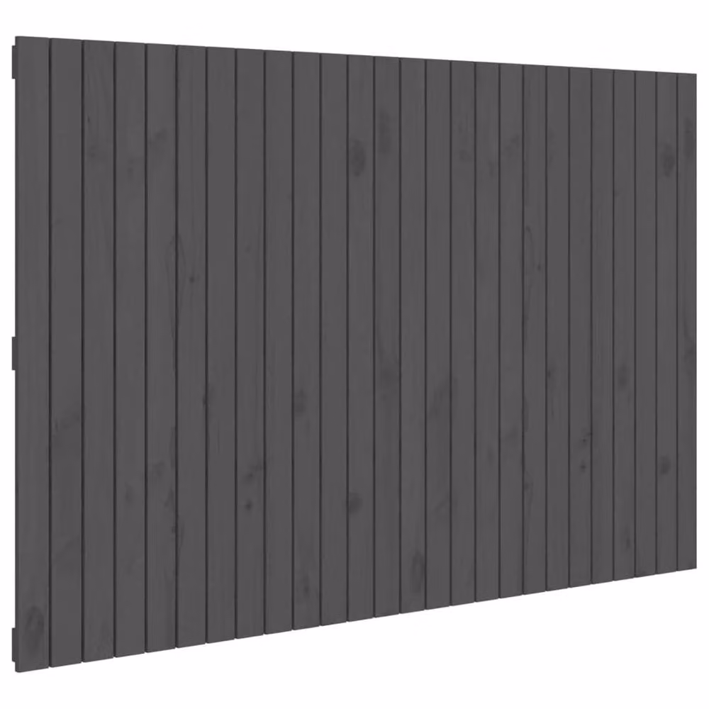 Berkfield Home Grey Solid Wood Pine Wall Headboard, W: 166 cm, D: 3 cm, H: 110 cm – 2