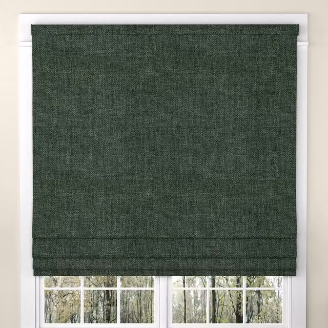 Ante Decor Fjord Made To Measure Blackout Roman Blind in Winter Moss Green