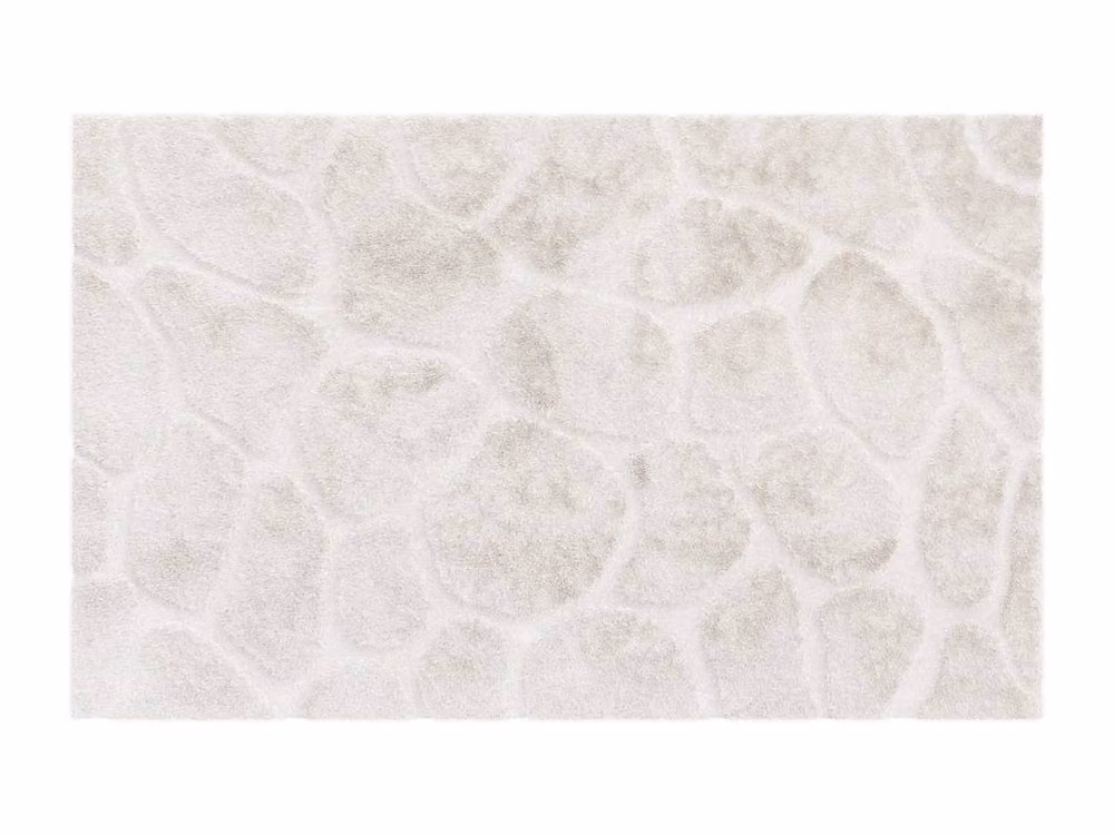 ARENSO Textured Faux Fur Effect Rug in Beige, W: 200 cm, D: 290 cm