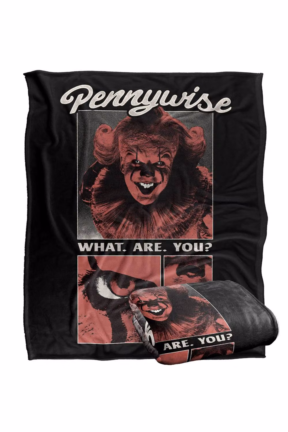 LOGOVISION IT IT Welcome to Derry Pennywise What Are You Silky Touch Super Soft Fleece Throw Blanket, Multicolour, W: 127 cm, D: 152.4 cm – 7