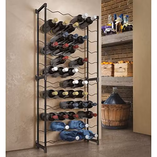 Metaltex Chianti 30 Bottle Wine Rack, Black, W/D/H: 50 x 27 x 61 cm – 4