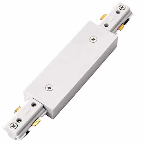 Loops White Plastic Commercial Track Light Central Strip Connector