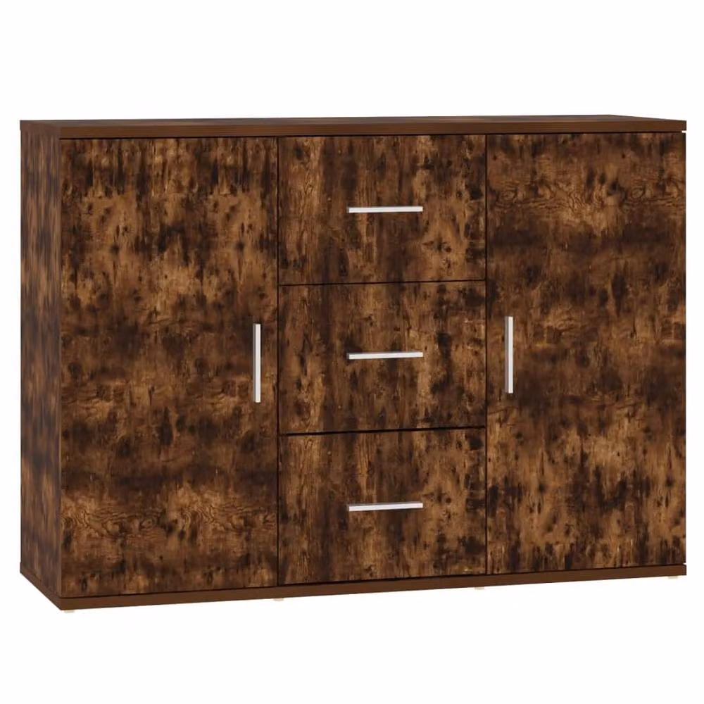 Berkfield Home Smoked Oak Sideboard in Brown, W/D/H: 91 x 29.5 x 65 cm – 2