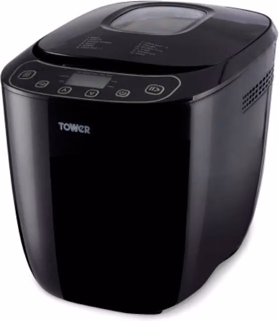 Tower 550W Digital Breadmaker with Digital Display, Black, 2lb Gluten Free Capacity