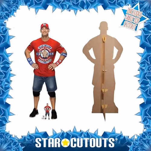 Star Cutouts SC4551 WWE John Cena Farewell Tour Red Shirt Cardboard Cutout for Wrestling Party Decorations and Fan Displays – 4