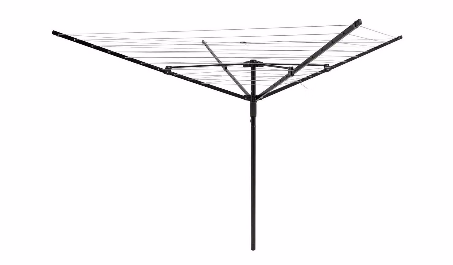 Cheap Furniture Warehouse Heavy Duty 4 Arm Rotary Airer Outdoor Washing Line, 45m, Black Steel
